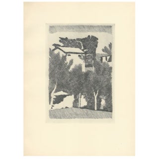Morandi, Landscape with Three Trees, 1957, Lithograph For Sale