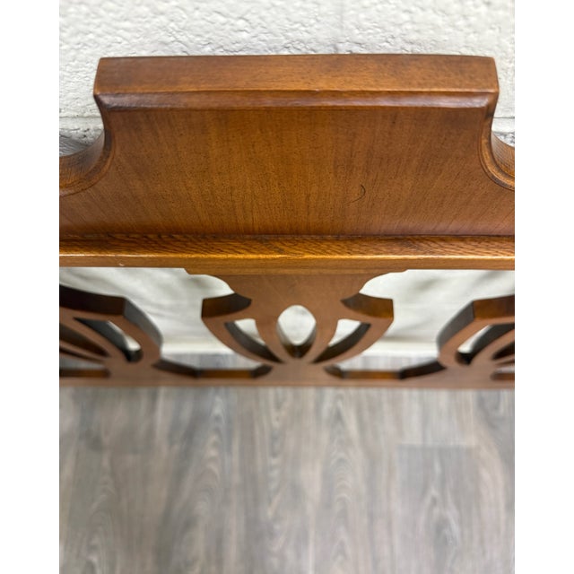 Vintage Full Size Chippendale Style Headboard For Sale - Image 9 of 9