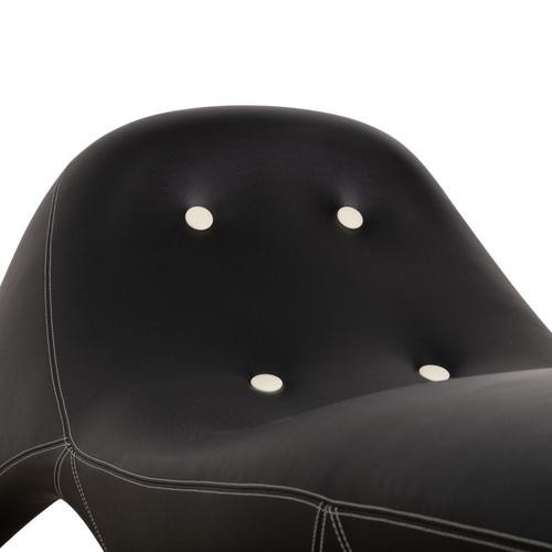 Colani in Lounger Dark Brown Vegan Leather from Kusch+Co For Sale - Image 4 of 4