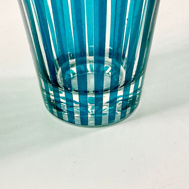 1950s Vintage Boho Chic Carnival Tent Striped Tumbler Glasses - Set of 8 For Sale - Image 11 of 11