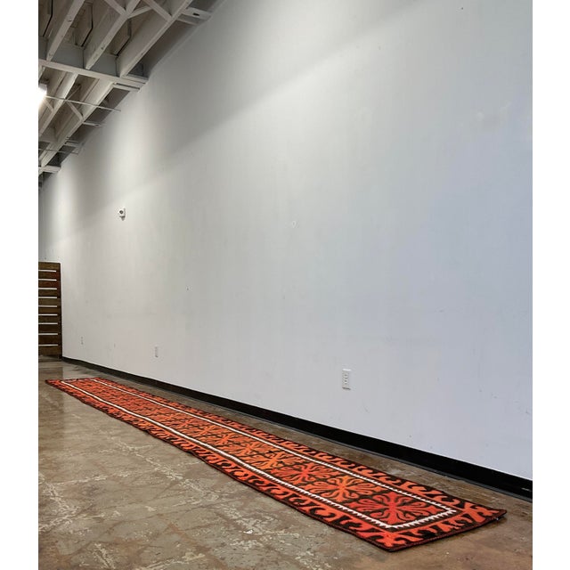 Rustic European Vintage Shyrdak Felt Runner 2'4" X 21'5" For Sale - Image 3 of 17