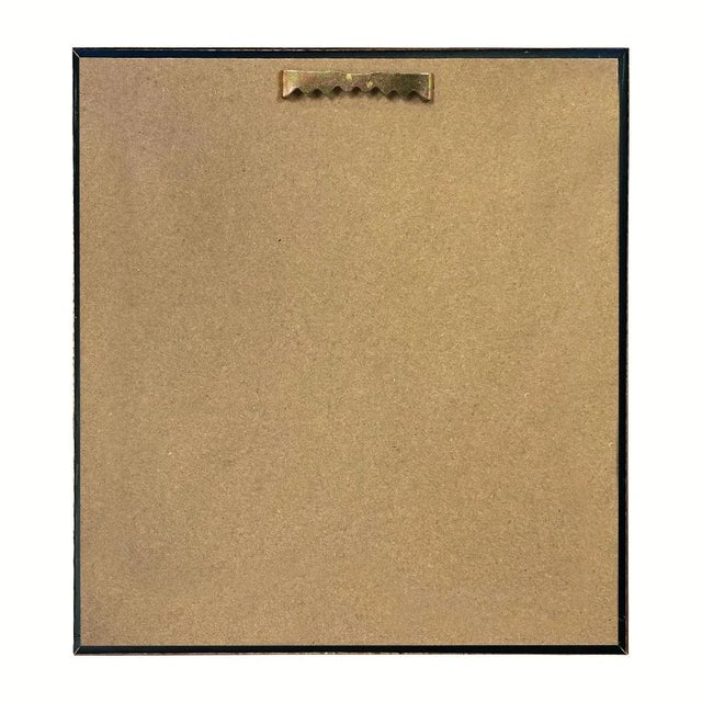 American June, Woman With Flowers, 5" X 6" Print on Canvas in Wide Antiqued Gold Frame For Sale - Image 3 of 3