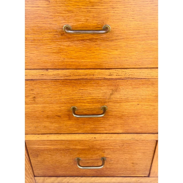Vintage Oak Buffet with Drawers, 1950s For Sale - Image 12 of 18