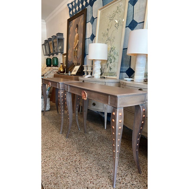 Traditional Pair of Justin Van Breda Alice Console Tables For Sale - Image 3 of 12