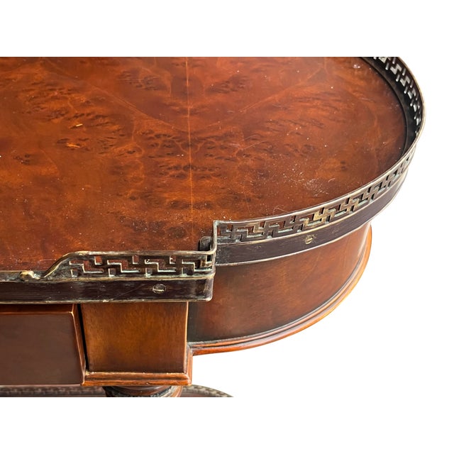 Late 20th Century Oval Console Gallery Top Theo Alexander Style For Sale - Image 4 of 16