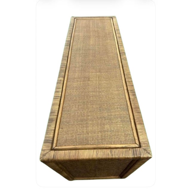 Rustic European Vintage Italian Rattan and Wicker Sideboard, Credenza, Buffet, Console For Sale - Image 3 of 8
