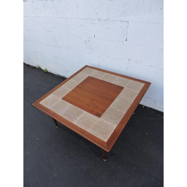 Mid Century Modern Tiled Coffee Table For Sale - Image 4 of 11