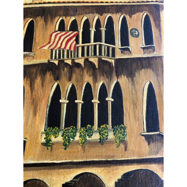 1970 Framed Original Oil Painting of Venice by G P For Sale - Image 6 of 9
