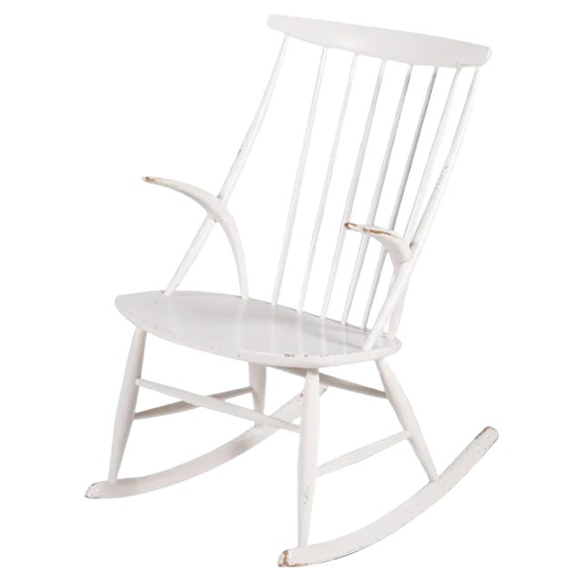 Model IW3 Rocking Chair by Illum Wikkelsø for Niels Eilersen, 1950s For Sale