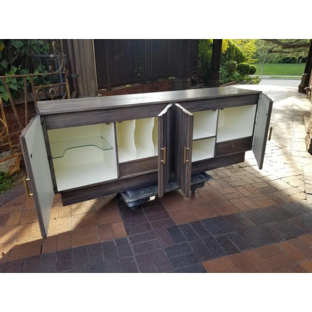 Wood 1950s Midcentury Credenza in Mahogany Wood For Sale - Image 7 of 18