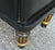Late 20th Century Pair of Baker Furniture Neoclassical Black Lacquer and Gilt Cabinets With Decorative Wire-Mesh Grille Doors For Sale - Image 12 of 17