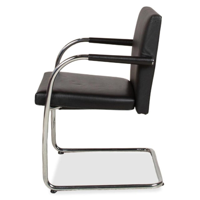 Visasoft Leather Black Cantilever Office Chairs by Vitra, Set of 8 For Sale - Image 13 of 15
