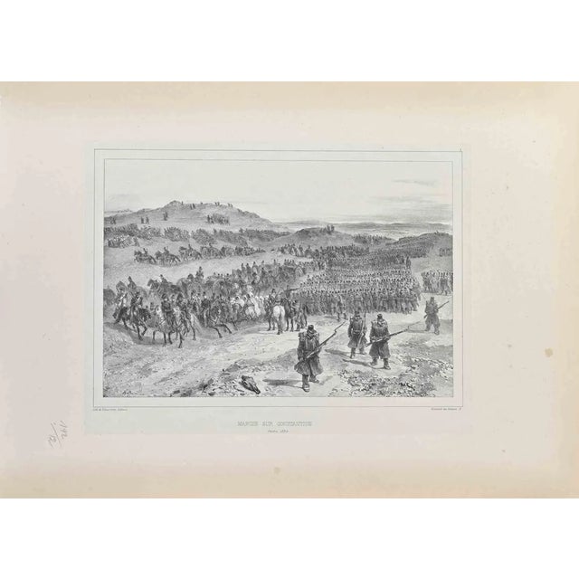Auguste Raffet, Marche Sur Constantine, Lithograph, 1837 For Sale