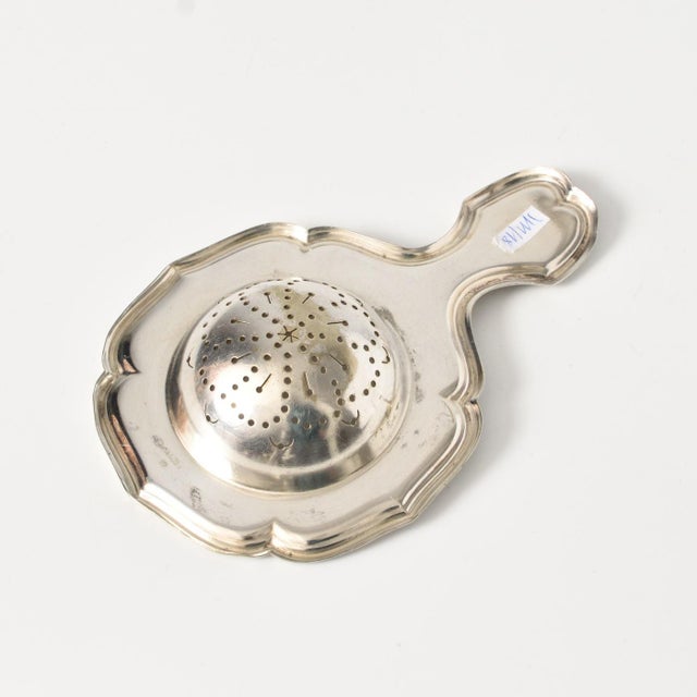 Silver Antique Silver-Plated Tea Strainer from Christofle, 1890s For Sale - Image 8 of 9