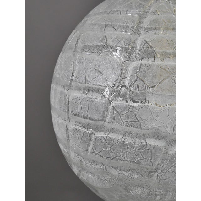 Ice Glass Ball Lamp by Doria Leuchten, 1970s For Sale - Image 15 of 17