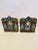 Blue 1920s Chinese Export Enamel Bookends For Sale - Image 8 of 12