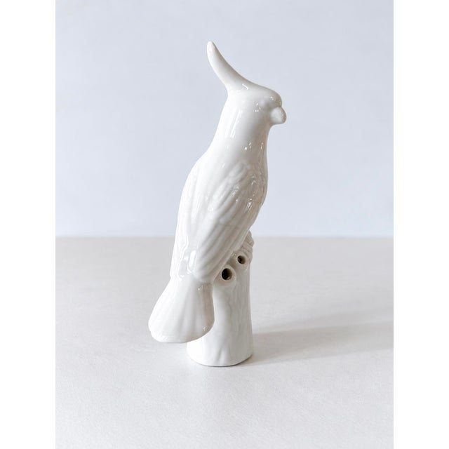 Single Blanc De Chine Cockatoo Bud Vase For Sale - Image 4 of 11