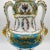 Rococo Antique French Sevres Style Porcelain Double Handled Urn For Sale - Image 3 of 14