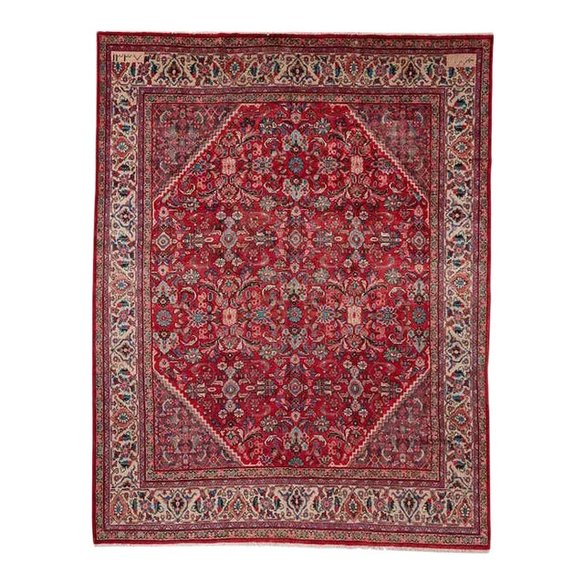 Antique Mahal Rug Signed and Dated 1919 For Sale