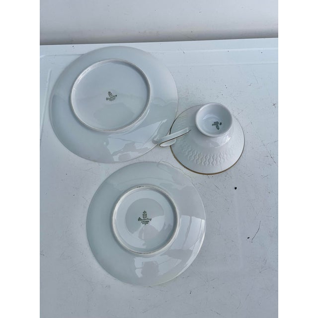 Mid 20th Century Winterling-Bavaria- Porcelain Dessert Plate Set 3 For Sale - Image 10 of 11