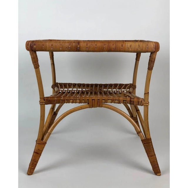 Mid-Century Italian Bamboo Garden Coffee Table & Chairs, 1960s, Set of 3 For Sale - Image 8 of 18