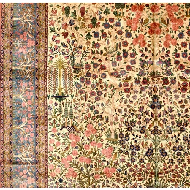 Textile Antique Kashan Rug 11'2'' X 15'1'' For Sale - Image 7 of 10