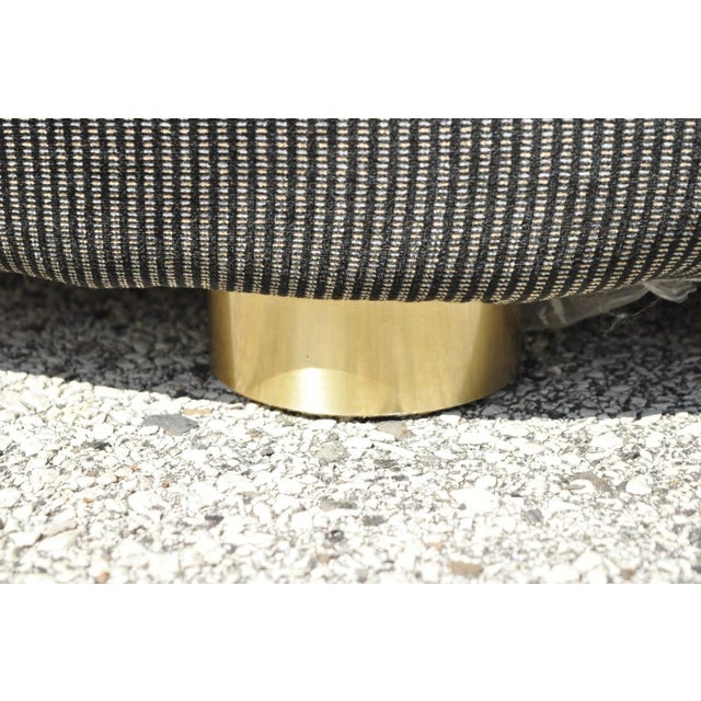 Mid Century Modern Large Milo Baughman Style Round Black Club Lounge Chair For Sale - Image 9 of 12