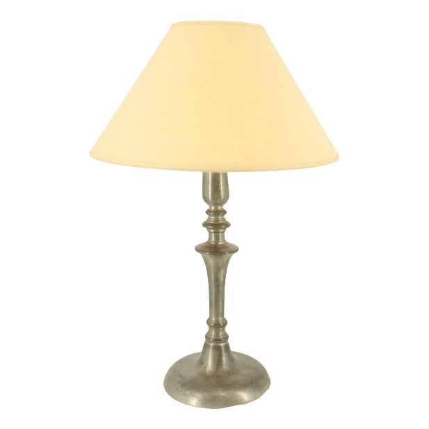 Antique Pewter Lamp from Les Potstainiers For Sale