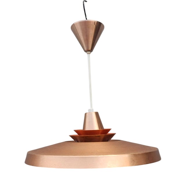 Copper Chandelier, Denmark, 1950s For Sale