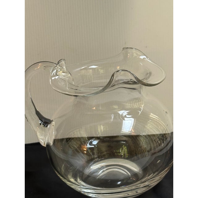 1980s Tiffany & Co. Crystal 7" Tall Pitcher Barware For Sale - Image 11 of 17