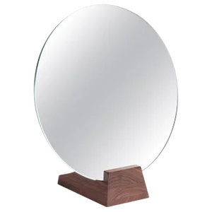 Natural Varnished Walnut Lalou Mirror by Jacques Emile Rulhmann