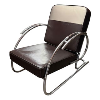1925 Art Deco Paris Expo Machine Age Modernist Arm Chair For Sale