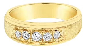 Diamond Brushed Stain Band with Euro Shank, Size 13