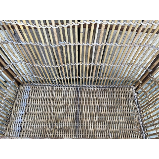 Antique Bamboo and Iron Cart, 1950s For Sale - Image 14 of 16