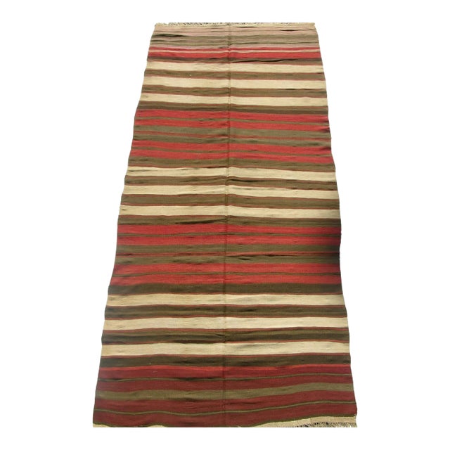 Early 20th Century Vintage Flat Weave Shahsavand Kilim Rug For Sale