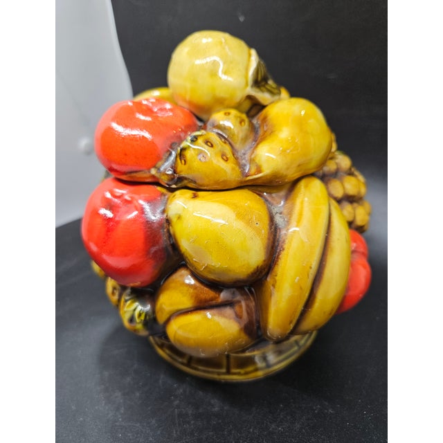 Vintage Ardco Fine Quality Dallas Harvest Fruit Canister Cookie Biscuit Jar For Sale - Image 4 of 6