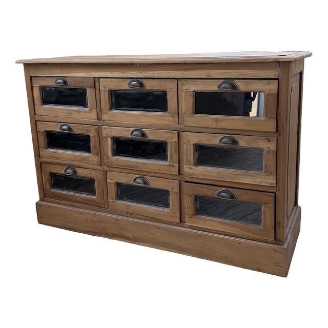 Walnut Seed Merchant Sideboard, 1950 For Sale