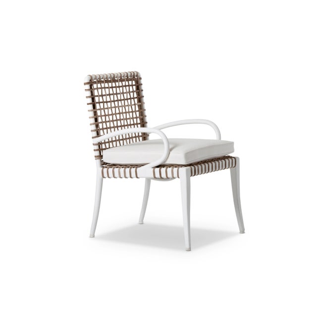 Contemporary Delta Alpha Dining Arm Chair in White For Sale - Image 3 of 3