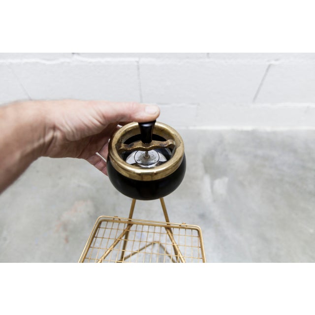 Vintage Tripod Ashtray in Gilded Brass, 1960s For Sale - Image 9 of 10
