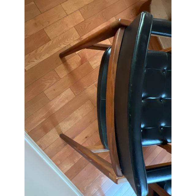 Set of 2 Mid-Century Modern Dining Chairs in Teak & Naugahyde by Svegards Markaryd, Sweden, Circa 1960's For Sale - Image 16 of 16