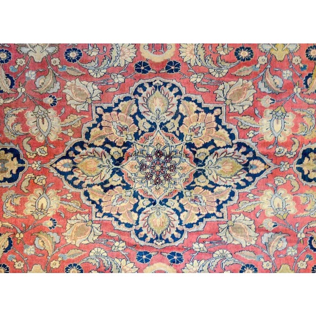 An incredible mid-20th century Persian Tabriz rug with a fantastic pattern of intricately and tightly woven pattern...