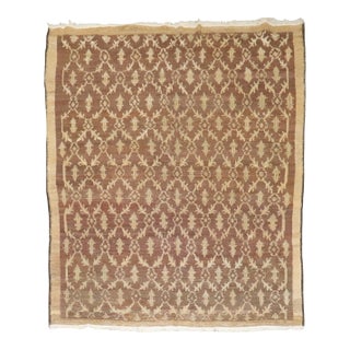 Vintage Zabihi Collection Turkish Konya Square Room Size Rug - 7'11" x 9'2" For Sale
