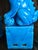 Mid-Century Vintage Turquoise Blue Foo Dogs. Matching Pair For Sale - Image 11 of 12
