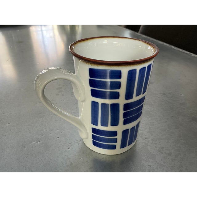 Dansk 1990s Mid-Century Modern Scandinavian Aesthetic Dansk Herringbone Pattern Mug For Sale - Image 4 of 11
