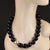 Ajd 20 Inch Awesome Black Onyx 20 MM Necklace With Pure Silver Focal For Sale - Image 4 of 5