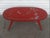 Chinese Folding Leg Red Lacquer Coffee Table With Mother of Pearl Inlay For Sale In Houston - Image 6 of 7