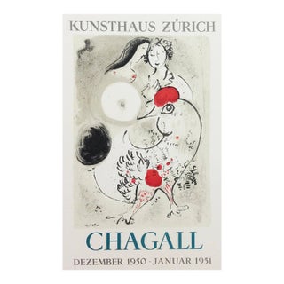 Chagall Lithograph Kunsthouse Zurich Art in Poster For Sale