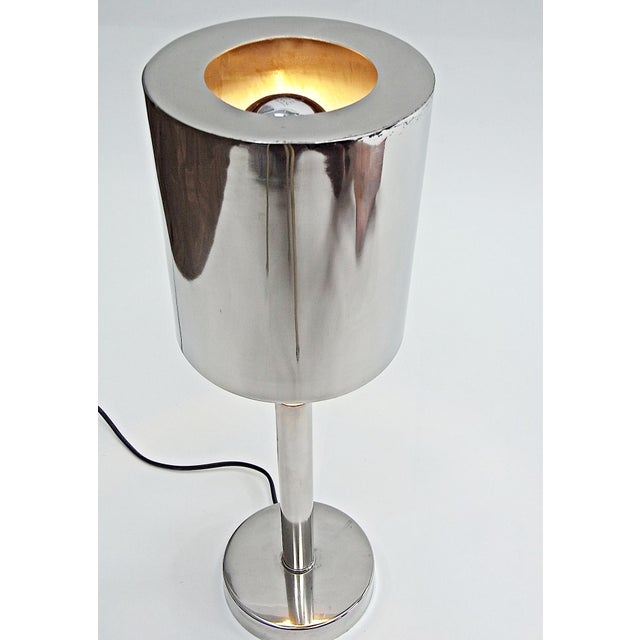 Vintage Chromed Table Lamp from Gunter Lambert, 1990s For Sale - Image 3 of 10