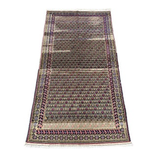 Vintage Baluch Mina Khani Camel Ground Tribal Rug - 6'10" X 5'0" For Sale