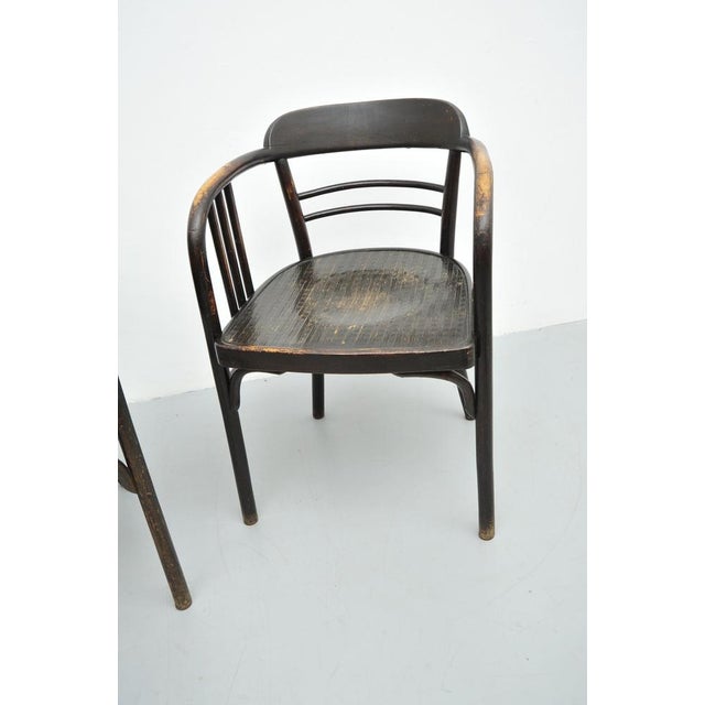 Set of Model 6093 Chairs in Beech by Jacob & Josef Kohn, Vienna, Austria, 1890s For Sale - Image 3 of 18